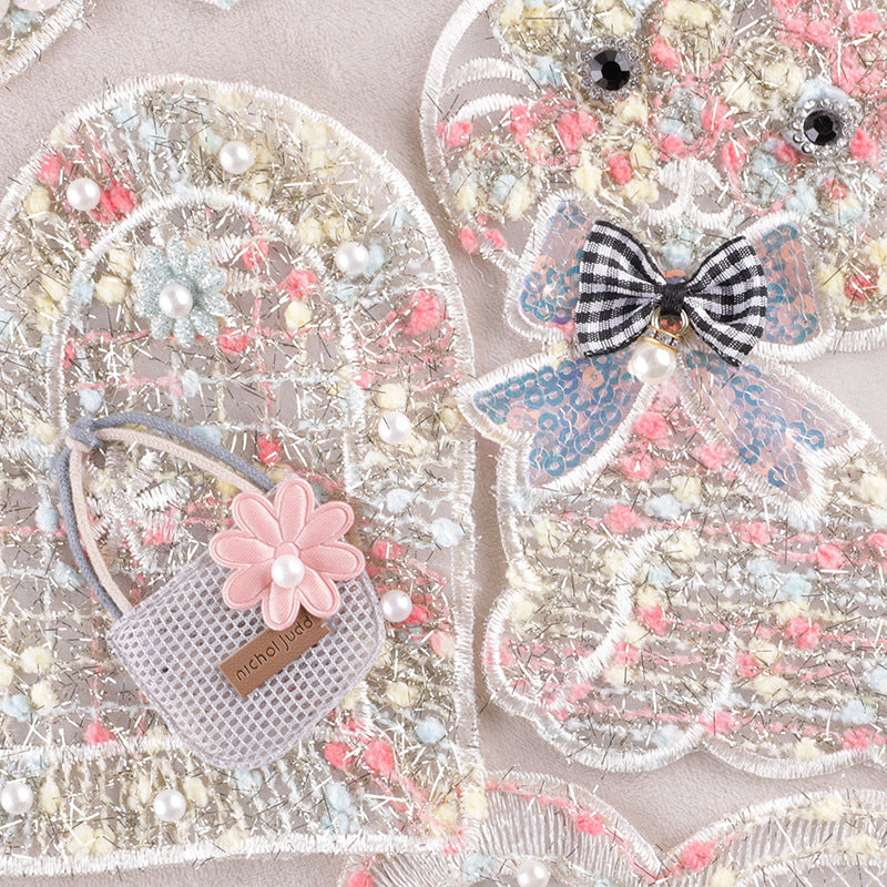 Wholesale Lace bow hairpin accessories headdress brooch embroidery DIY